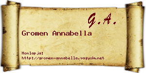 Gromen Annabella névjegykártya